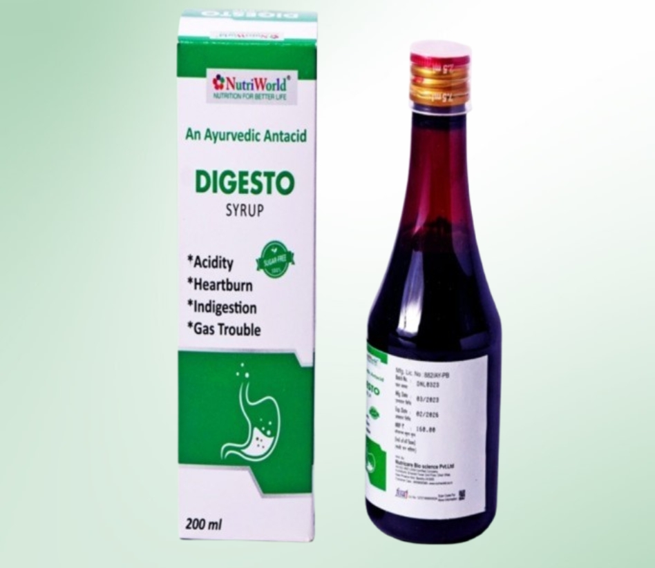  <p>Experience Ayurveda-based relief from acidity with <strong>Daizesto</strong>. This natural formula combines <strong>Sandalwood, Fennel, Mint, Amla, Coriander, and Carom Seeds</strong> to soothe digestive discomfort.</p>     <p><strong>Key Benefits:</strong> Provides instant relief from acidity, neutralizes excess acid, and supports digestive health.</p>     <p><strong>Safe for Daily Use:</strong> Unlike synthetic antacids, this Ayurvedic blend is gentle on the stomach and effective for long-term use.</p>     <p><strong>Say Goodbye to Acidity with NutriWorld Daizesto!</strong></p>