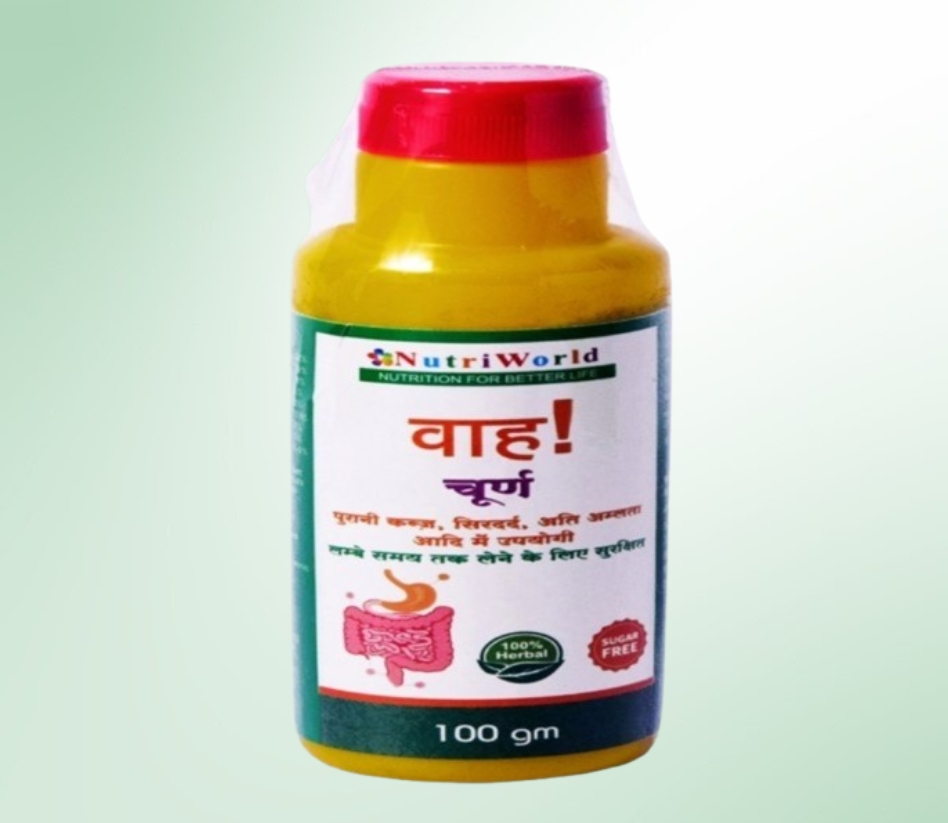 Wah Churna – Digestive Relief :  A natural remedy for gas, acidity, and constipation. Supports digestion, detoxifies, and boosts metabolism. Safe and effective!