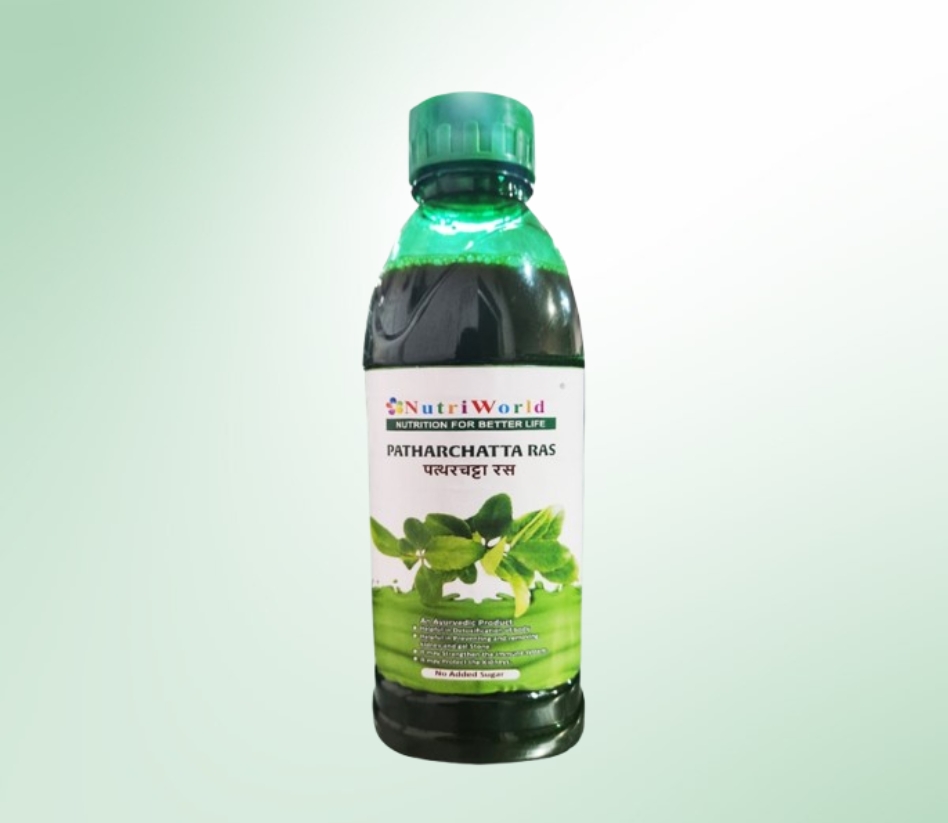<h5>Patharchatta Ras</h5>          <p>Patharchatta Ras is a natural remedy for kidney health, helping dissolve kidney stones and improve urinary function. Enriched with herbs like Giloy, Neem, Harad, Baheda, and Gokhru, it supports detoxification, boosts immunity, and aids digestion. Regular consumption promotes overall well-being and prevents urinary disorders.</p>