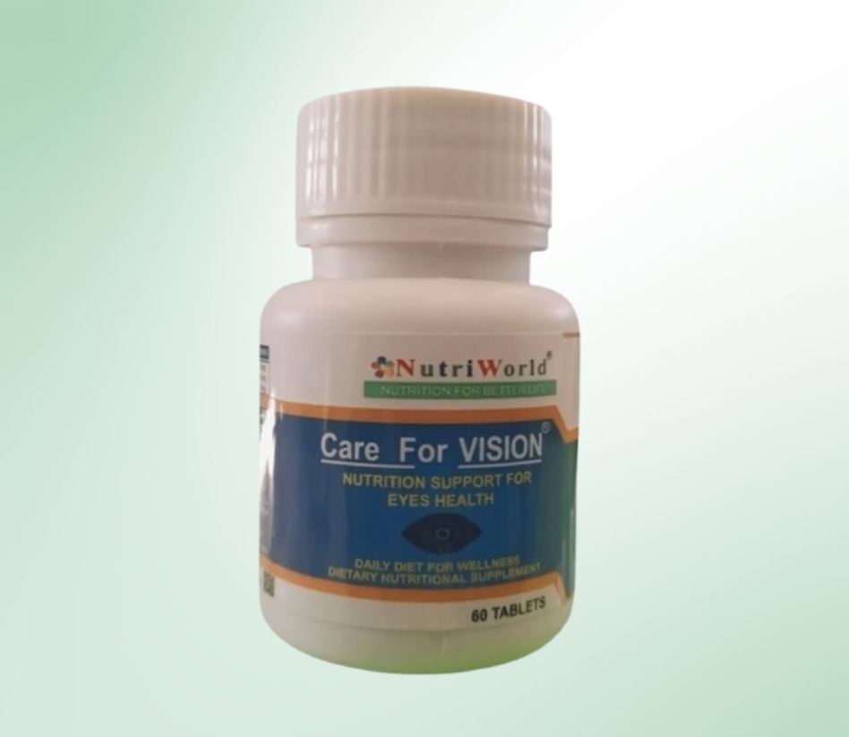 Care for Vision is a natural supplement that supports eye health and improves vision with ingredients like Beta-Carotene, Lycopene, and Blueberry Extract. It helps protect the eyes, boosts energy, and promotes healthier skin and reduced hair fall.