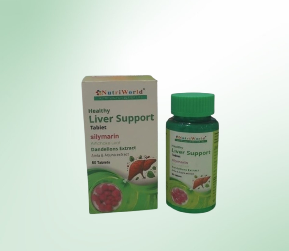 NutriWorld Liver Support Tablets are a potent herbal blend designed to enhance liver health and promote detoxification. With key ingredients like Milk Thistle, Dandelion, and Amla, this formula supports liver regeneration, improves digestion, and boosts overall wellness. A natural, holistic approach to a healthier liver! ?