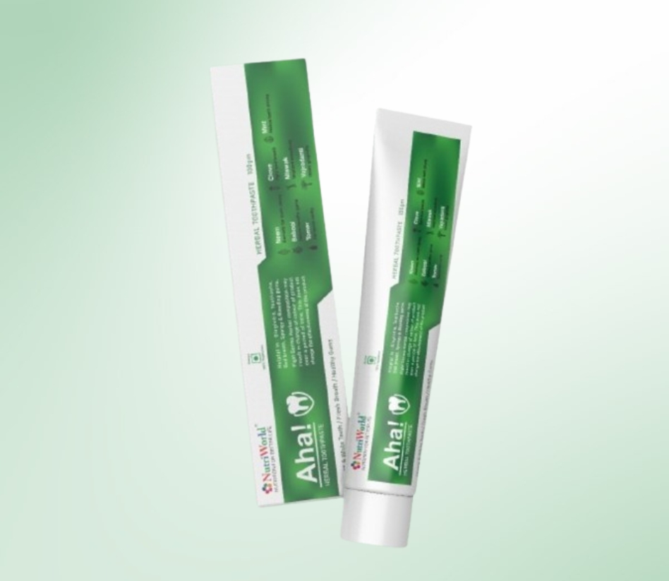 Aha! Green Toothpaste – Natural Care for Healthy Teeth & Gums :    Now available in a 125g pack with an improved formula, Aha! Green Toothpaste combines aloe vera, beneficial herbs, and chlorophyll for superior oral care. It strengthens teeth, promotes gum health, reduces plaque, and ensures long-lasting freshness. Made with eco-friendly, natural ingredients, it’s safe for the whole family. Experience the power of nature for a healthier smile!