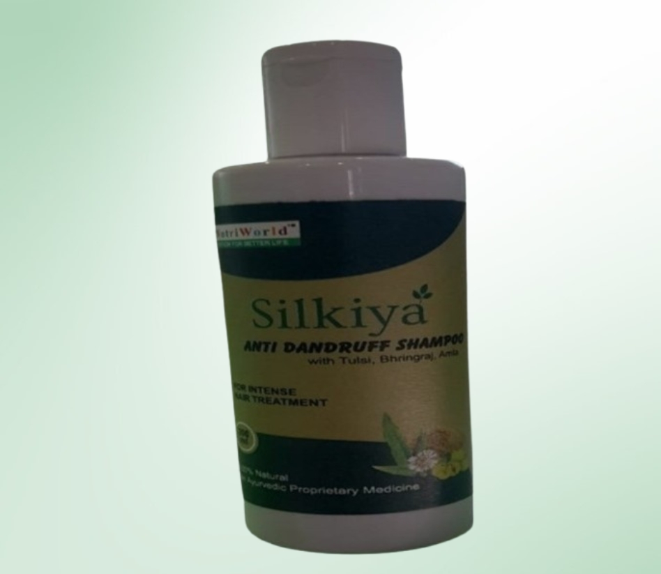 Silkiya Herbal Anti-Dandruff Shampoo – Natural Care for a Healthy Scalp : Silkiya Herbal Anti-Dandruff Shampoo is a powerful blend of natural ingredients like Amla, Shikakai, Aloe Vera, and Reetha, designed to combat dandruff and promote healthy hair. This gentle, chemical-free formula soothes the scalp, reduces irritation, and strengthens hair from the roots. It effectively removes dandruff, prevents hair fall, and enhances shine, leaving hair soft, smooth, and nourished. Perfect for daily use, Silkiya Herbal Anti-Dandruff Shampoo ensures a flake-free scalp and naturally beautiful hair. Experience the power of herbal care with Silkiya!