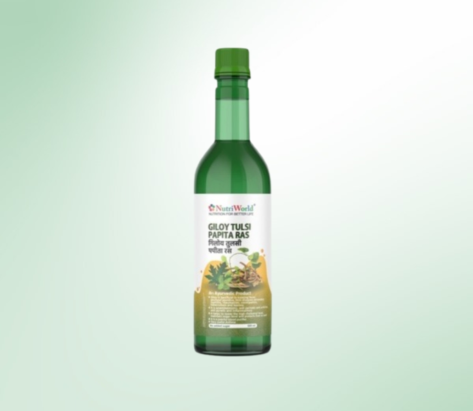 Giloy Tulsi Ras, known as Amrita in Ayurveda, boosts immunity and fights infections. It helps relieve fever, colds, coughs, and detoxifies the body.