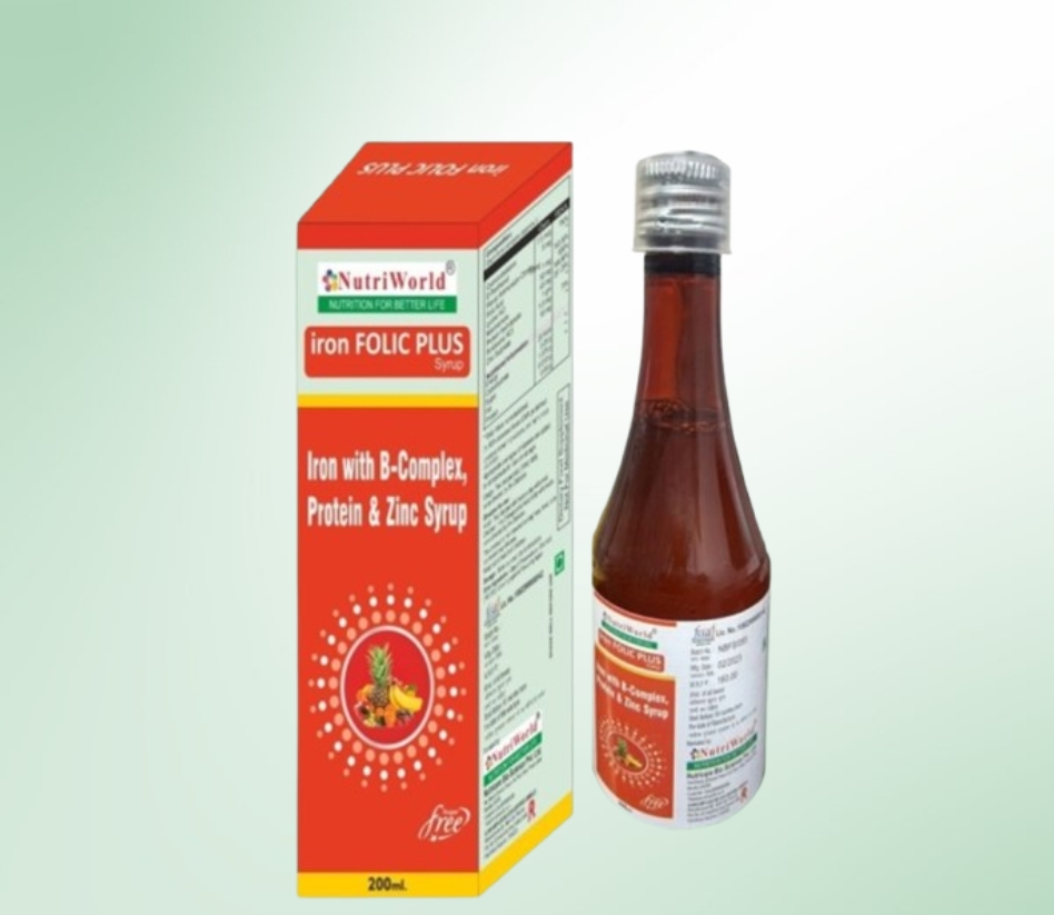 <h3>Iron Folic Plus – Essential for Blood Formation</h3>     <p>Iron Folic Plus combines <strong>Iron, Folic Acid, Vitamin B12, Zinc, and Vitamin C</strong>, crucial for blood formation and iron absorption. It helps prevent anemia, supports pregnancy health, and aids physical and mental development.</p>     <p><strong>Dosage:</strong> Take <strong>1 tablet daily</strong> with a meal or <strong>1 tablet morning & evening</strong> for better results.</p>     <p><strong>Boost Your Hemoglobin Naturally with Iron Folic Plus!</strong></p>